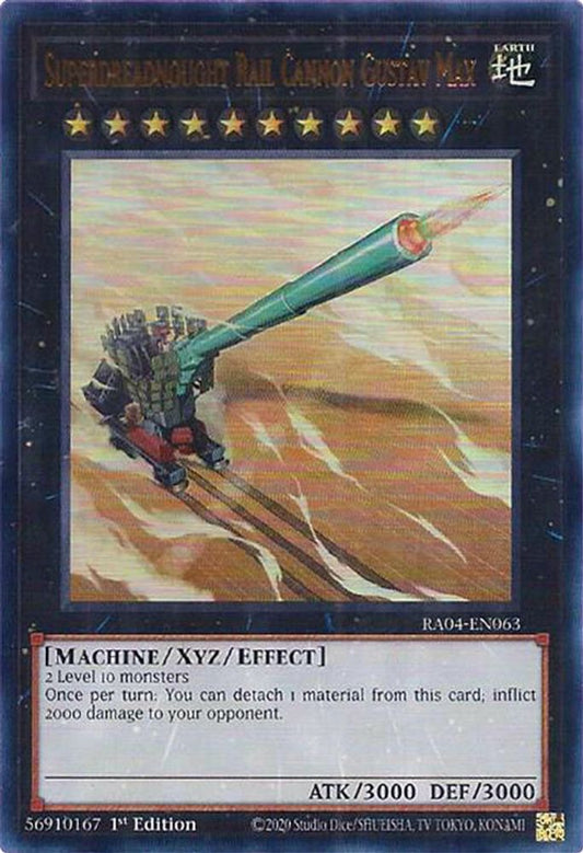 RA04-EN063 * Superdreadnought Rail Cannon Gustav Max * Ultra Rare * Quarter Century Stampede
