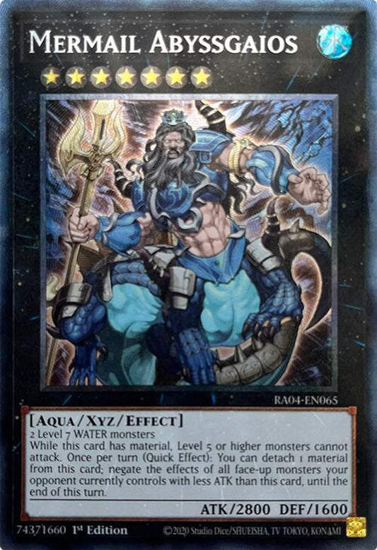 RA04-EN065 * Mermail Abyssgaios * Prismatic Collector's Rare * Quarter Century Stampede