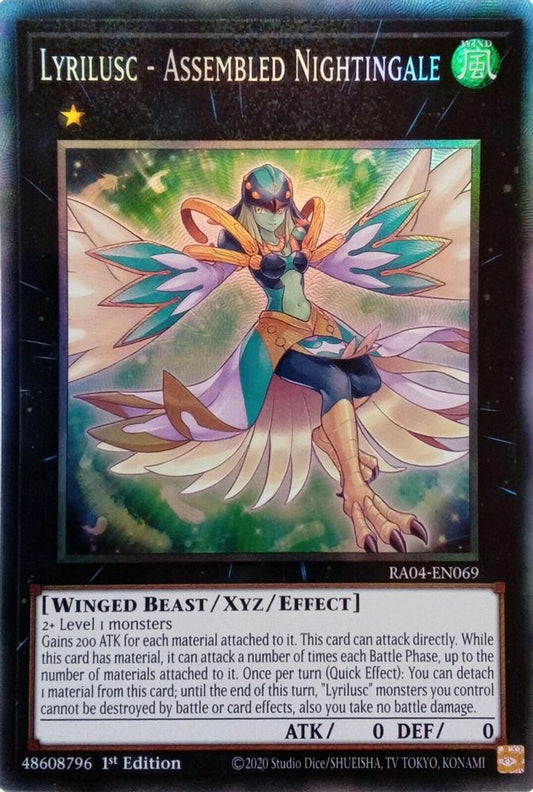 RA04-EN069 * Lyrilusc - Assembled Nightingale * Prismatic Collector's Rare * Quarter Century Stampede