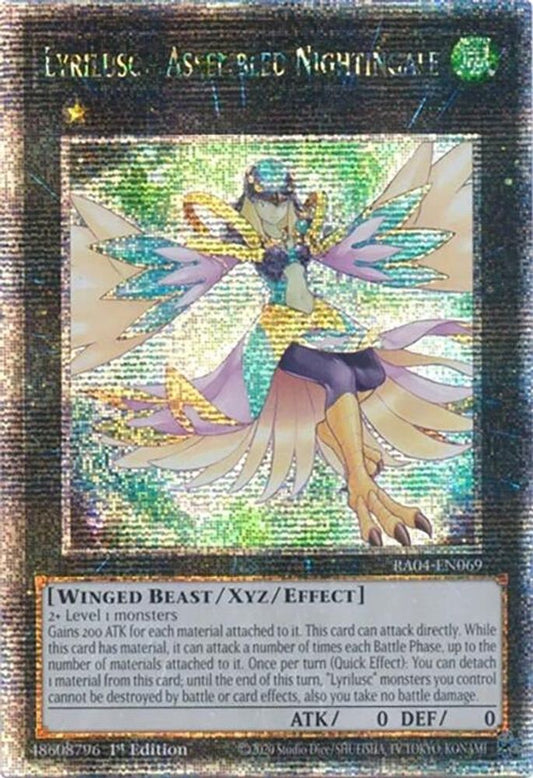 RA04-EN069 * Lyrilusc Assembled Nightingale * Quarter Century Secret Rare * Quarter Century Stampede