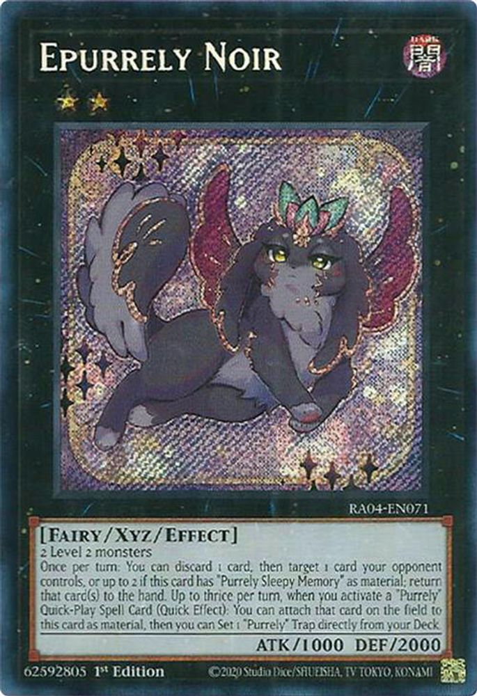 RA04-EN071 * Epurrely Noir * Secret Rare * Quarter Century Stampede