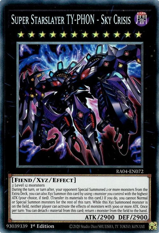 RA04-EN072 * Super Starslayer TY-PHON Sky Crisis * Prismatic Collector's Rare * Quarter Century Stampede