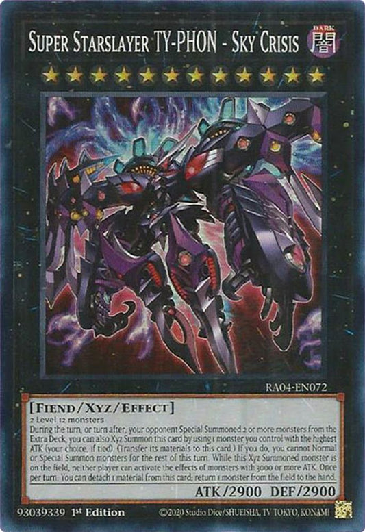 RA04-EN072 * Super Starslayer TY-PHON Sky Crisis * Super Rare * Quarter Century Stampede