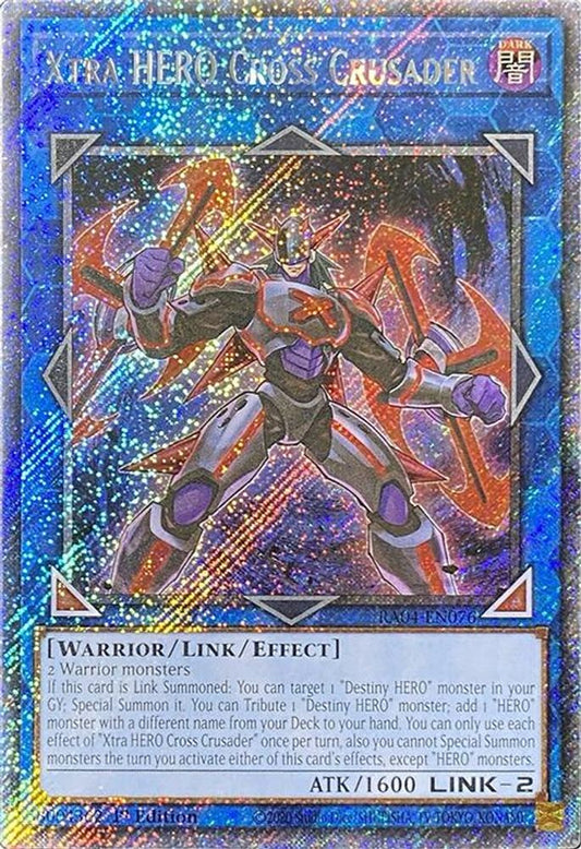 Xtra HERO Cross Crusader * Platinum Secret Rare * * RA04-EN076
