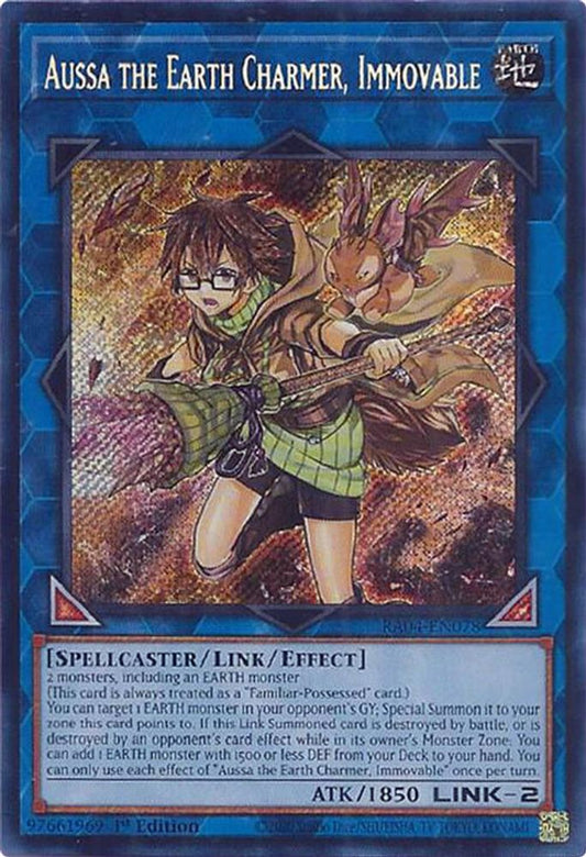Aussa The Earth Charmer Immovable * Secret Rare * RA04-EN078