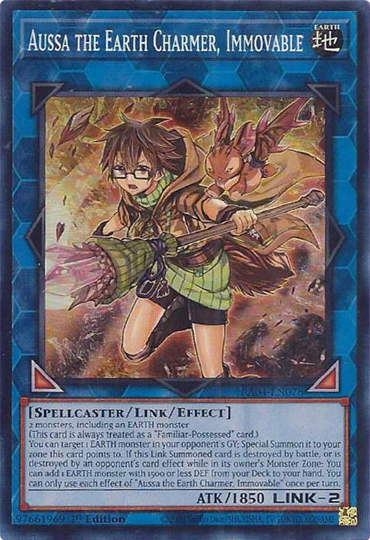 Aussa The Earth Charmer Immovable * Super Rare * RA04-EN078