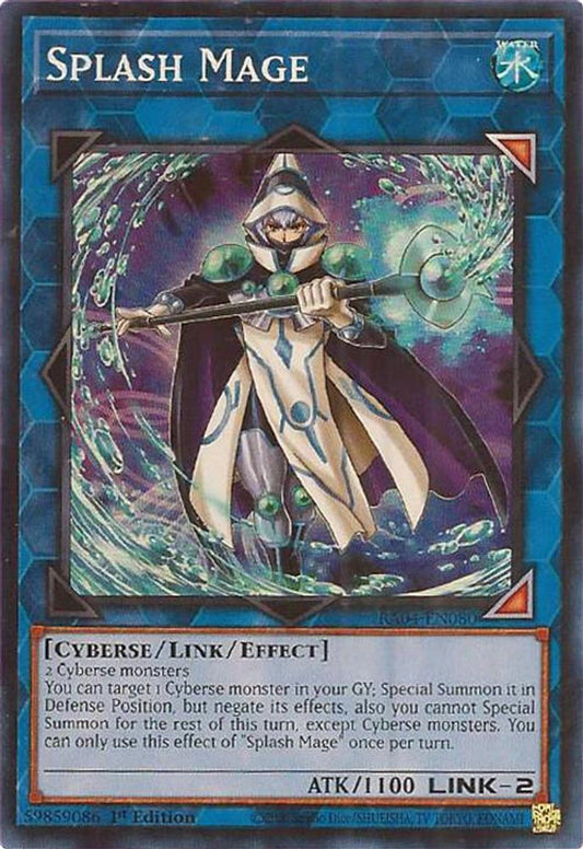 RA04-EN080 * Splash Mage * Super Rare * Quarter Century Stampede