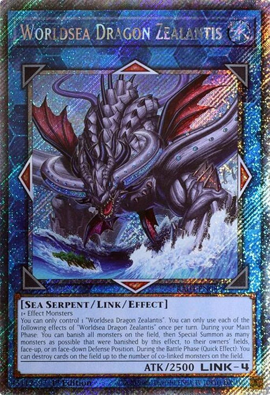 Worldsea Dragon Zealantis * Platinum Secret Rare * * RA04-EN082