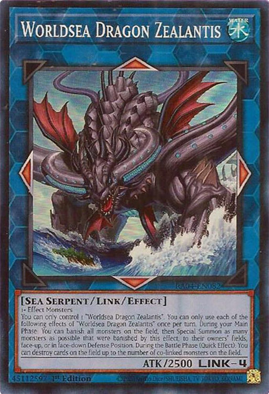 Worldsea Dragon Zealantis * Super Rare * RA04-EN082