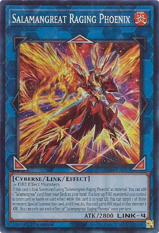 RA04-EN083 * Salamangreat Raging Phoenix * Super Rare * Quarter Century Stampede