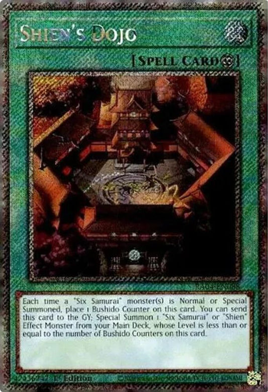 RA04-EN088 * Shiens Dojo * Platinum Secret Rare * Quarter Century Stampede