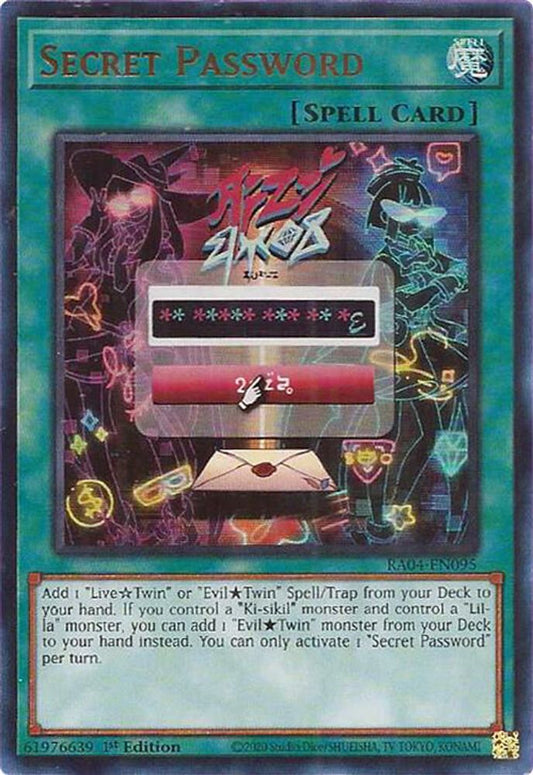 RA04-EN095 * Secret Password * Ultra Rare * Quarter Century Stampede
