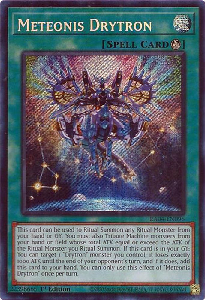 RA04-EN096 * Meteonis Drytron * Secret Rare * Quarter Century Stampede