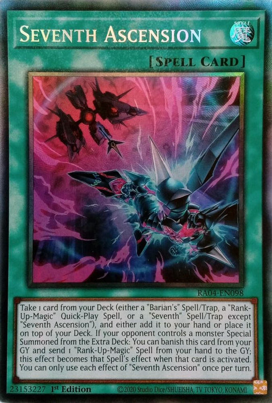 RA04-EN098 * Seventh Ascension * Prismatic Collector's Rare * Quarter Century Stampede