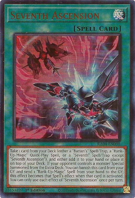 RA04-EN098 * Seventh Ascension * Ultra Rare * Quarter Century Stampede