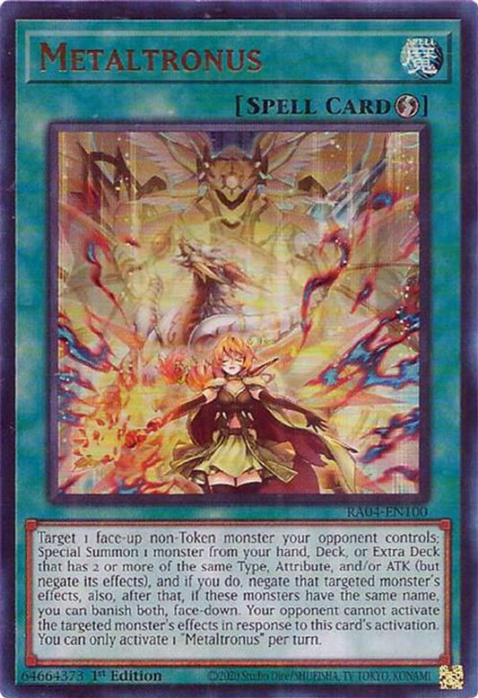 RA04-EN100 * Metaltronus * Ultra Rare * Quarter Century Stampede