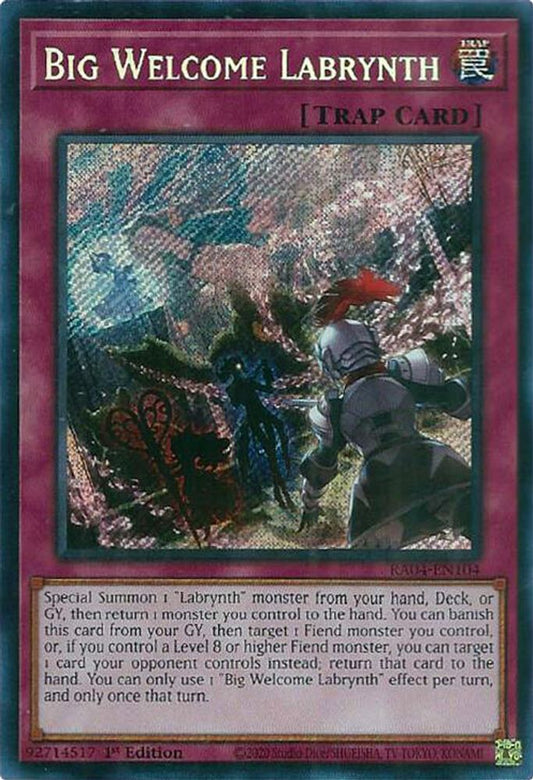Big Welcome Labrynth * Secret Rare * RA04-EN104