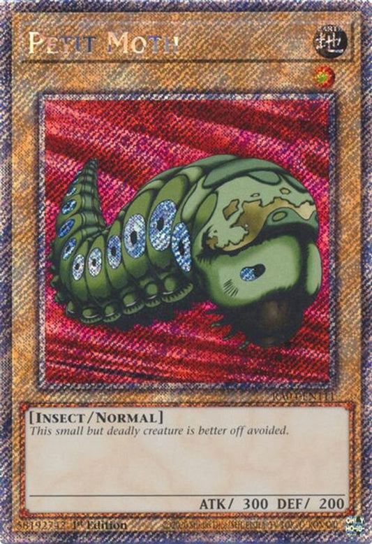 RA04-EN111 * Petit Moth * Platinum Secret Rare * Quarter Century Stampede