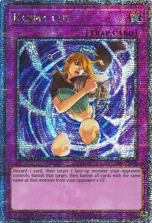 RA04-EN128 * Karma Cut * Quarter Century Secret Rare * Quarter Century Stampede