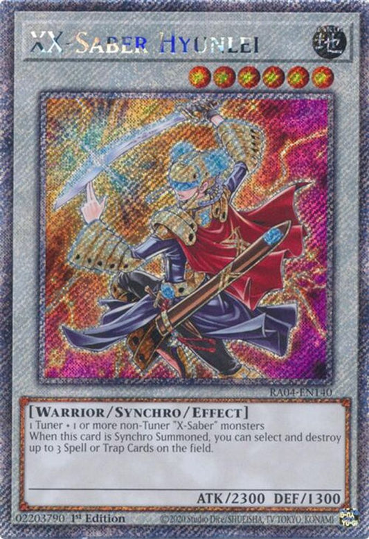 XX-Saber Hyunlei * Platinum Secret Rare * * RA04-EN140