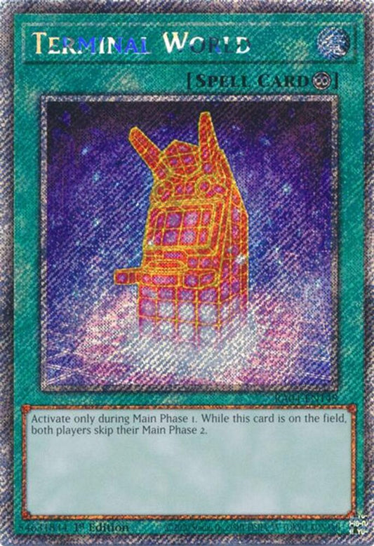 RA04-EN148 * Terminal World * Platinum Secret Rare * Quarter Century Stampede