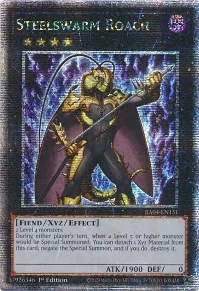 RA04-EN151 * Steelswarm Roach * Quarter Century Secret Rare * Quarter Century Stampede