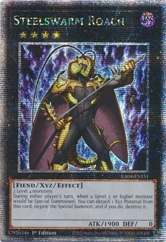 RA04-EN151 * Steelswarm Roach * Quarter Century Secret Rare * Quarter Century Stampede