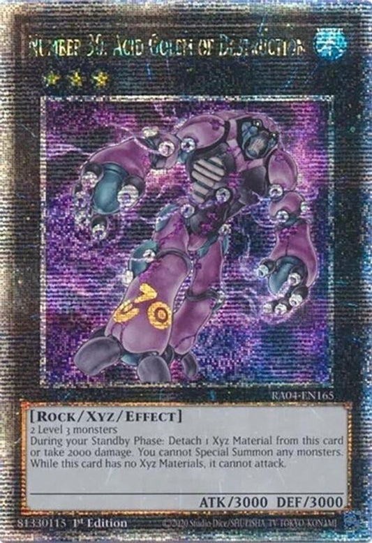RA04-EN165 * Number 30: Acid Golem of Destruction * Quarter Century Secret Rare * Quarter Century Stampede
