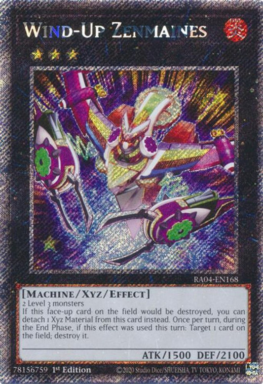 Wind-Up Zenmaines * Platinum Secret Rare * * RA04-EN168