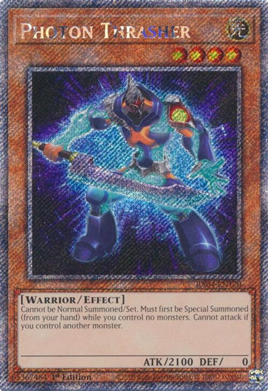 RA04-EN170 * Photon Thrasher * Platinum Secret Rare * Quarter Century Stampede