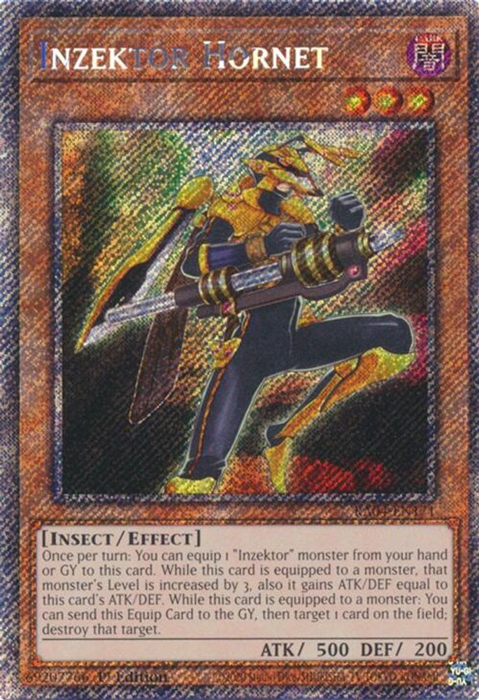 RA04-EN171 * Inzektor Hornet * Platinum Secret Rare * Quarter Century Stampede
