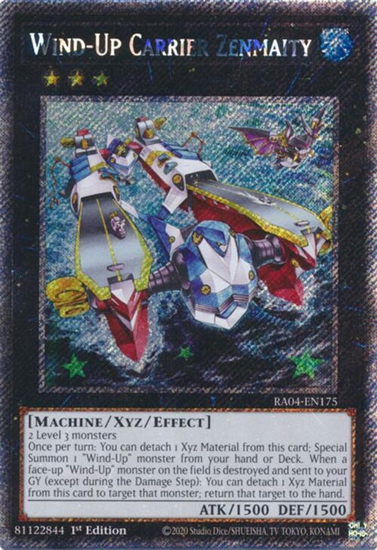 Wind-Up Carrier Zenmaity * Platinum Secret Rare * * RA04-EN175