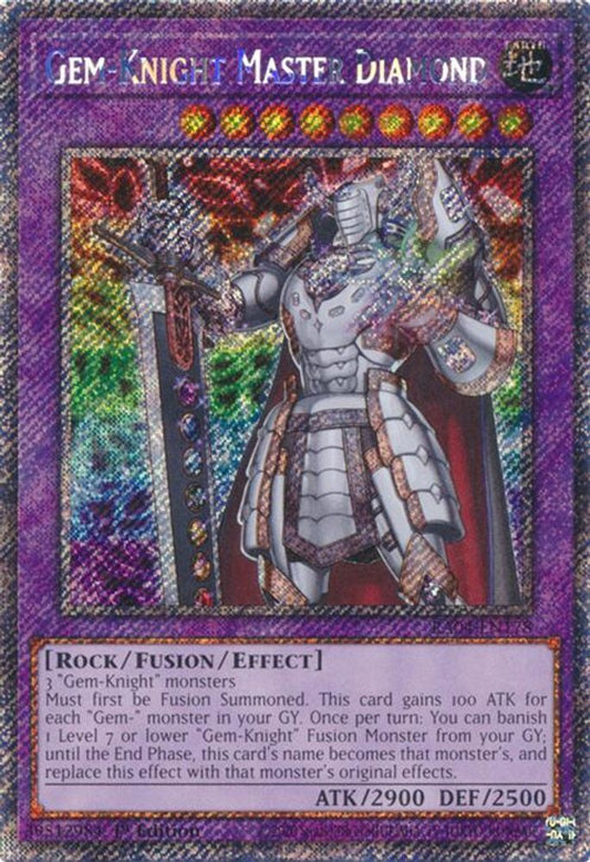 RA04-EN178 * Gem-Knight Master Diamond * Platinum Secret Rare * Quarter Century Stampede