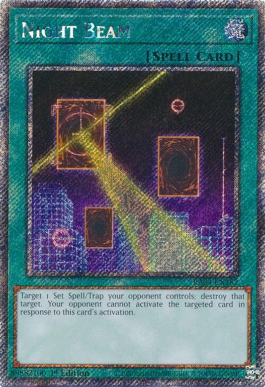 RA04-EN182 * Night Beam * Platinum Secret Rare * Quarter Century Stampede