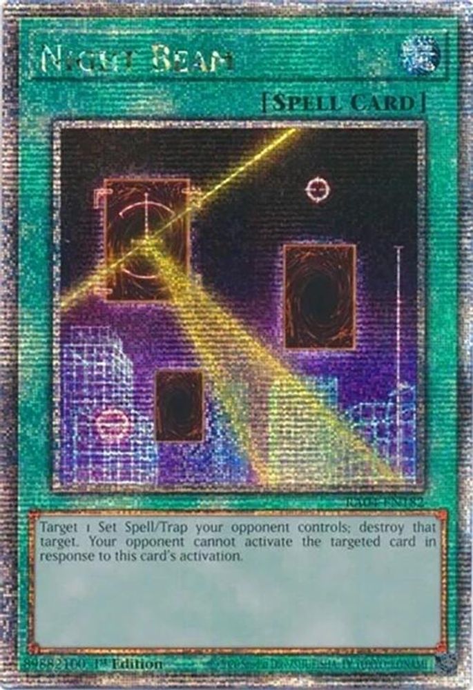 RA04-EN182 * Night Beam * Quarter Century Secret Rare * Quarter Century Stampede