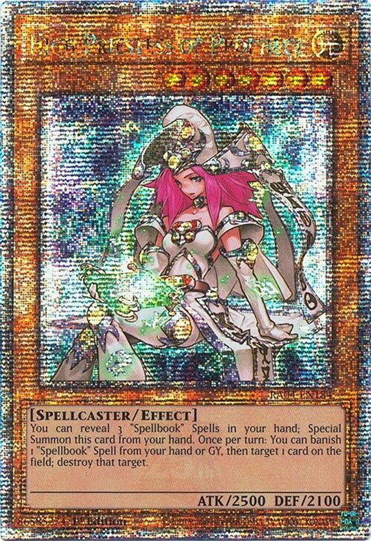 RA04-EN184 * High Priestess Of Prophecy * Quarter Century Secret Rare * Quarter Century Stampede