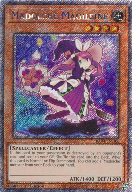 RA04-EN185 * Madolche Magileine * Platinum Secret Rare * Quarter Century Stampede