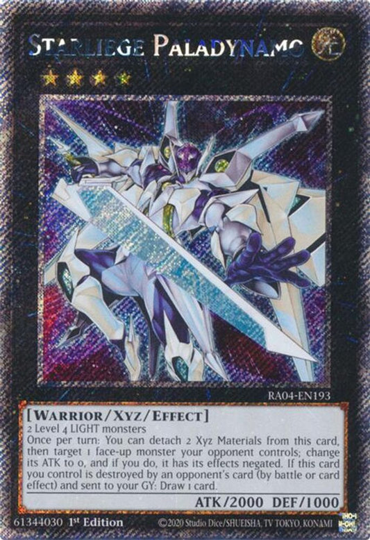 RA04-EN193 * Starliege Paladynamo * Platinum Secret Rare * Quarter Century Stampede