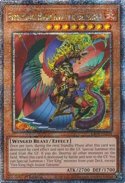 RA04-EN194 * Fire King High Avatar Garunix * Quarter Century Secret Rare * Quarter Century Stampede