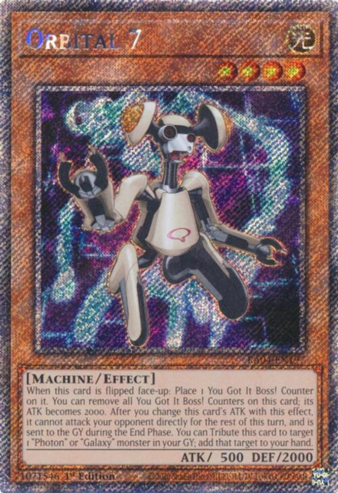 RA04-EN197 * Orbital 7 * Platinum Secret Rare * Quarter Century Stampede