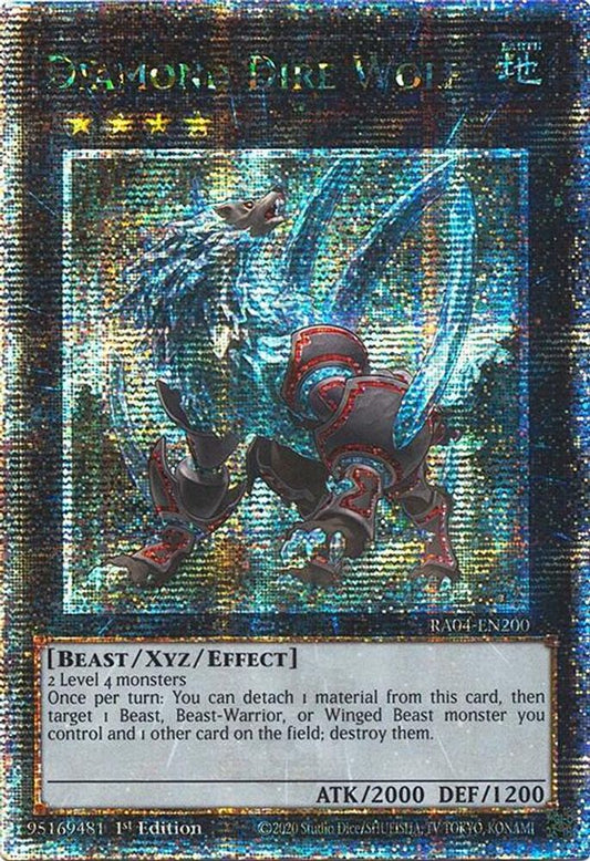 Diamond Dire Wolf   * Quarter Century Secret Rare *  RA04-EN200