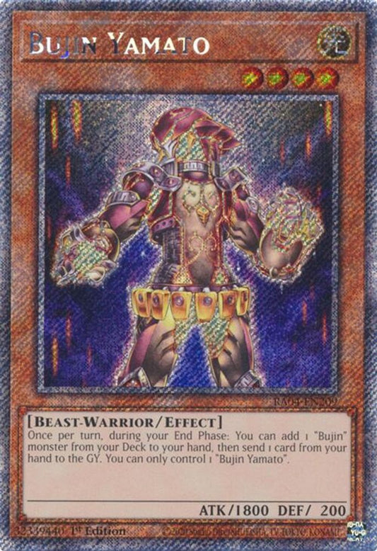 Bujin Yamato * Platinum Secret Rare * * RA04-EN209