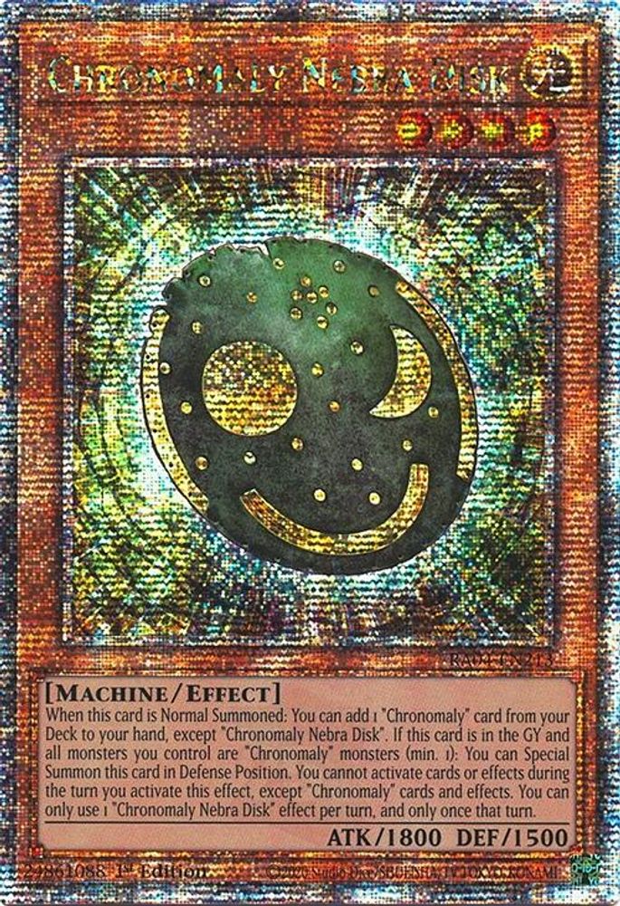Chronomaly Nebra Disk   * Quarter Century Secret Rare *  RA04-EN213