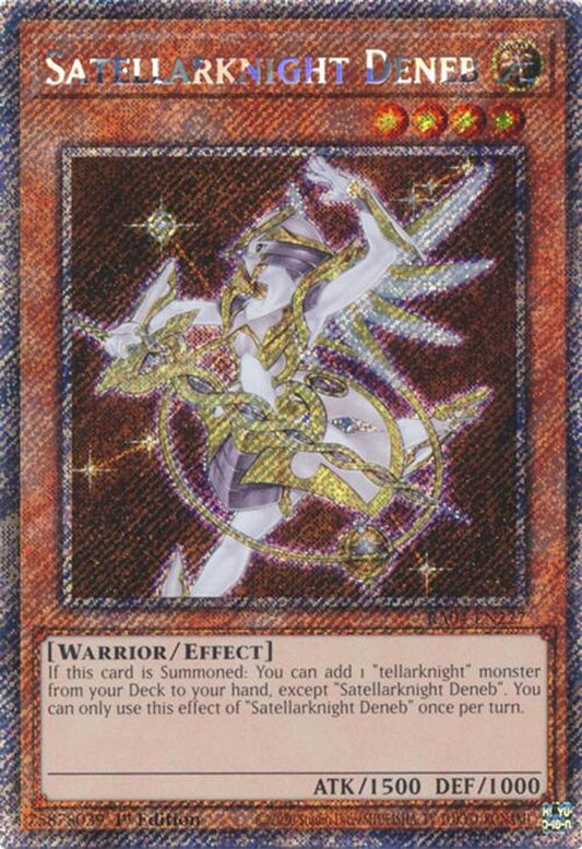 RA04-EN227 * Satellarknight Deneb * Platinum Secret Rare * Quarter Century Stampede