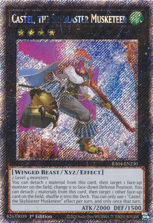 Castel, The Skyblaster Musketeer * Platinum Secret Rare * * RA04-EN230