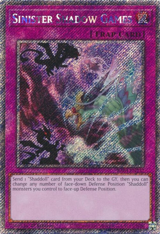 RA04-EN232 * Sinister Shadow Games * Platinum Secret Rare * Quarter Century Stampede