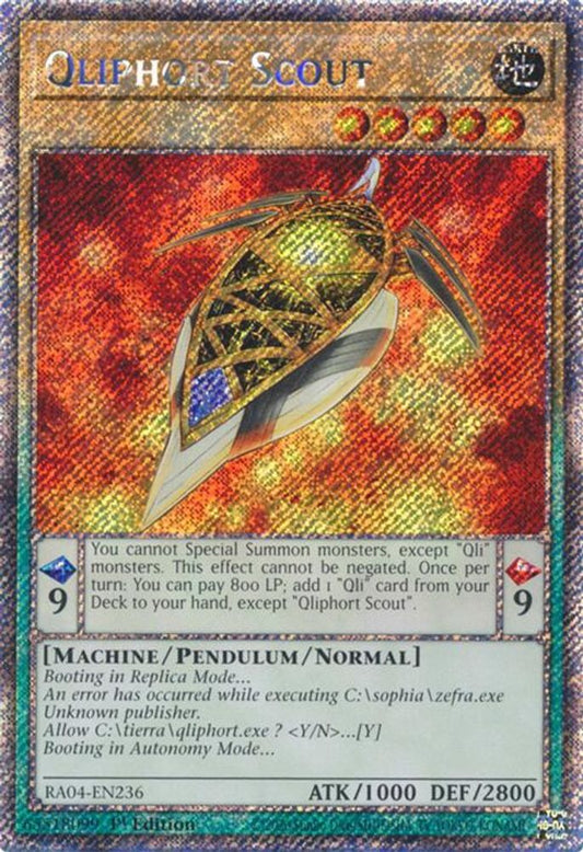 RA04-EN236 * Qliphort Scout * Platinum Secret Rare * Quarter Century Stampede