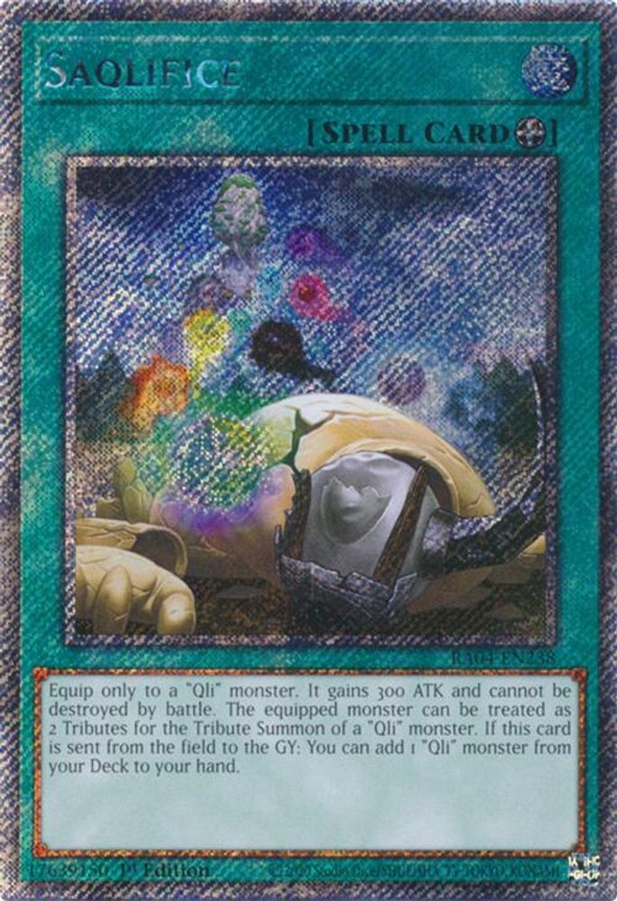 RA04-EN238 * Saqlifice * Platinum Secret Rare * Quarter Century Stampede