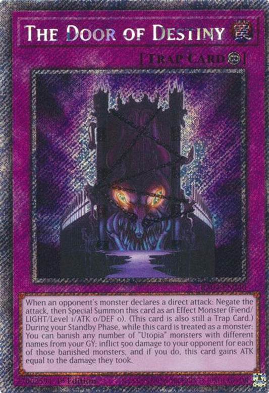 RA04-EN240 * The Door Of Destiny * Platinum Secret Rare * Quarter Century Stampede