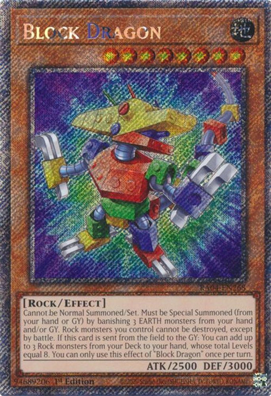 Block Dragon * Platinum Secret Rare * * RA04-EN268